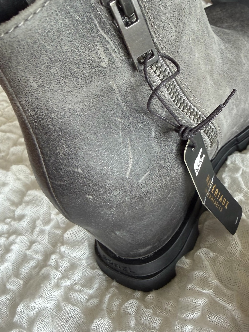 NWT Sorel Joan of Arctic Wedge III Zip Quarry Black 9.5 - Picture 11 of 13